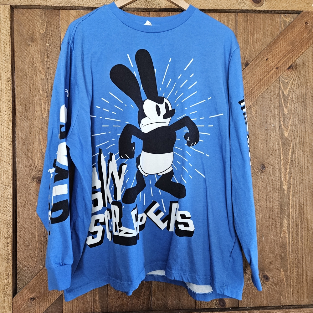 Disney Oswald the Lucky Rabbit 3XL Long Sleeve Tee Pre-Mickey Vintage Disneyana